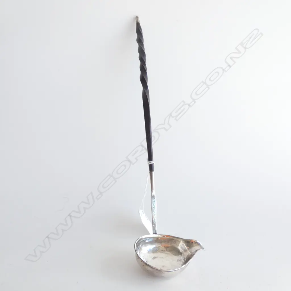 TODDY LADLE - STG SILVER LADLE - BARLEY TWIST HANDLE  Image 1++