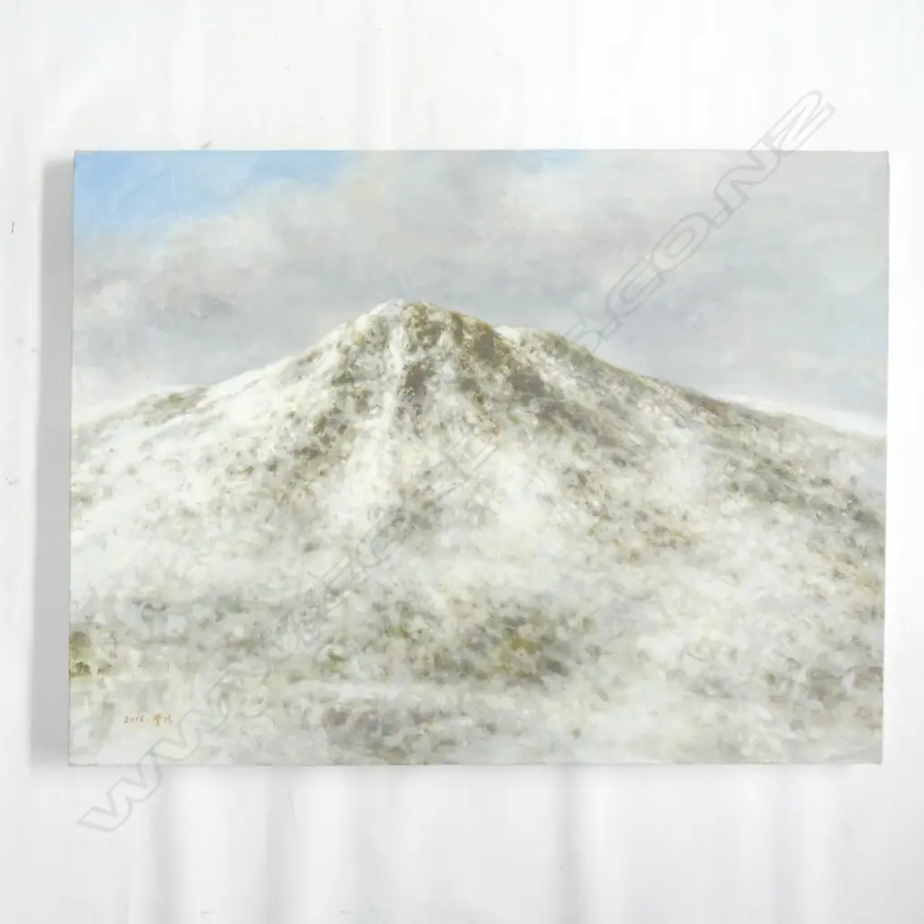 YANG CAO OIL PAINTING 'SNOWY PEAK No.3' 600 X 800mm Image 1++