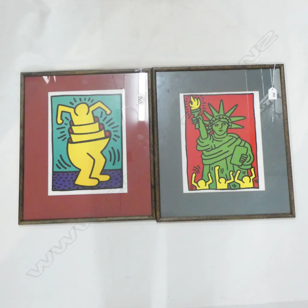 2 KEITH HARING PRINTS 300x220mm Image 1++