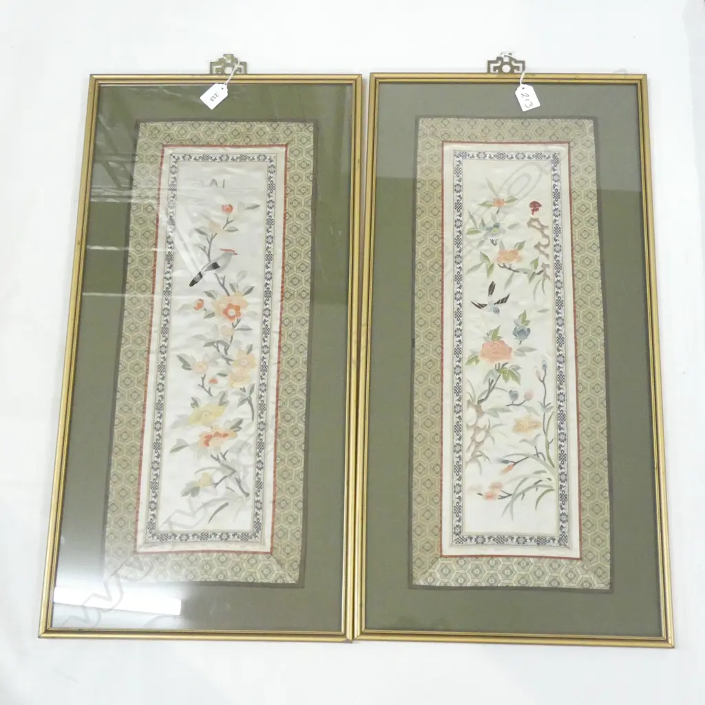PR FRAMED ORIENTAL SILK EMBROIDERIES 600x235mm Image 1++