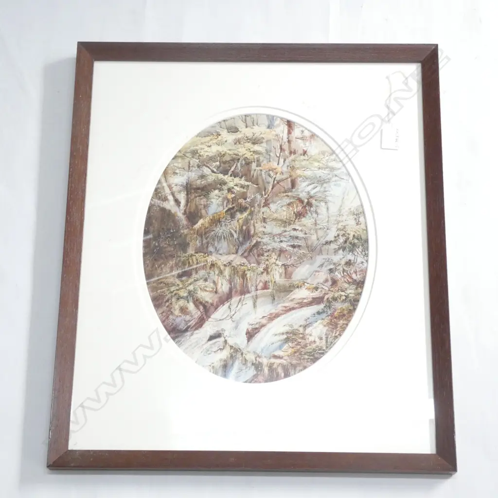 ADA ROSCOE W/C BUSH WATERFALL SCENE 360 X 290mm Image 1++