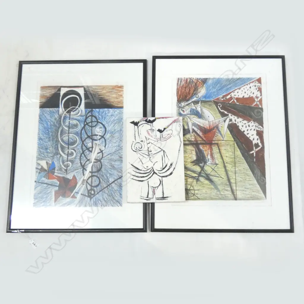 PR SIGNED LTD EDITION PRINTS (310 X 450MM) + SM OIL ON CANVAS ABSTRACT NUDE  Image 1++