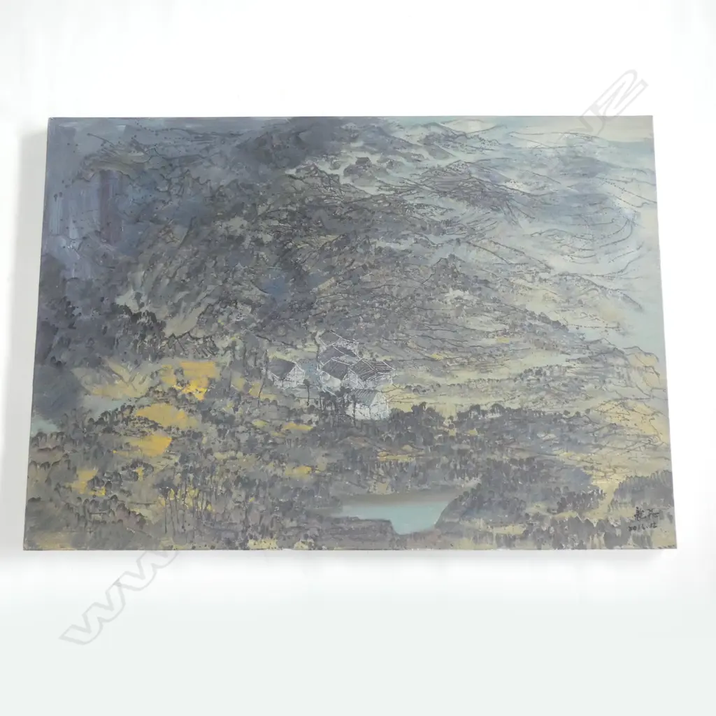 FEI LONG OIL PAINTING 'RAINY DAY IN BASHAN' 700 X 1000mm. Image 1++