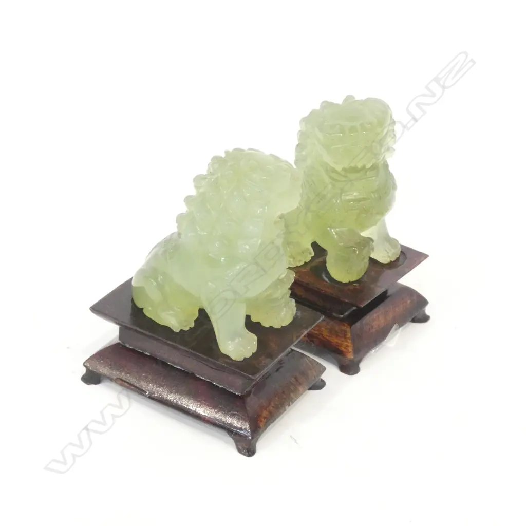 PR CHRYSOPRASE FU DOGS H.85mm Image 1++