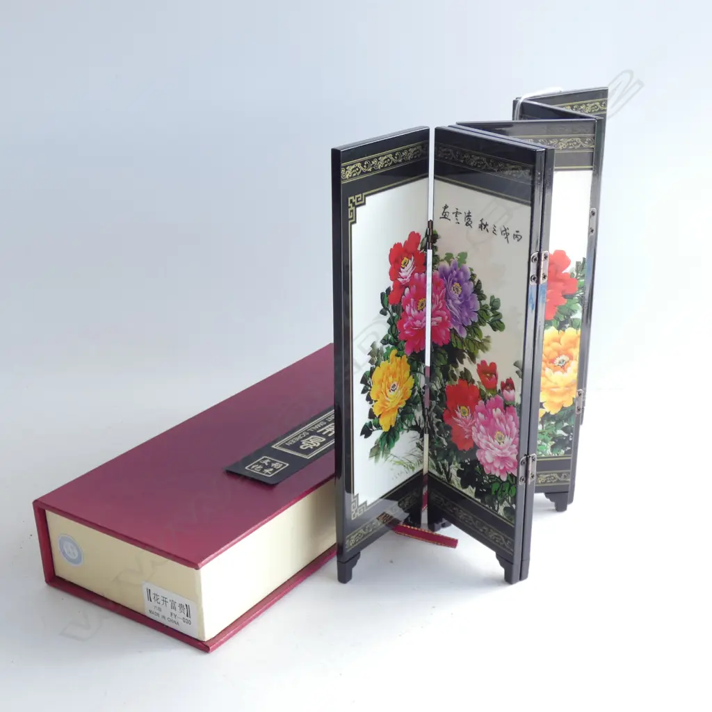 MINIATURE ASIAN 6 PANEL SCREEN H.240mm Image 1++