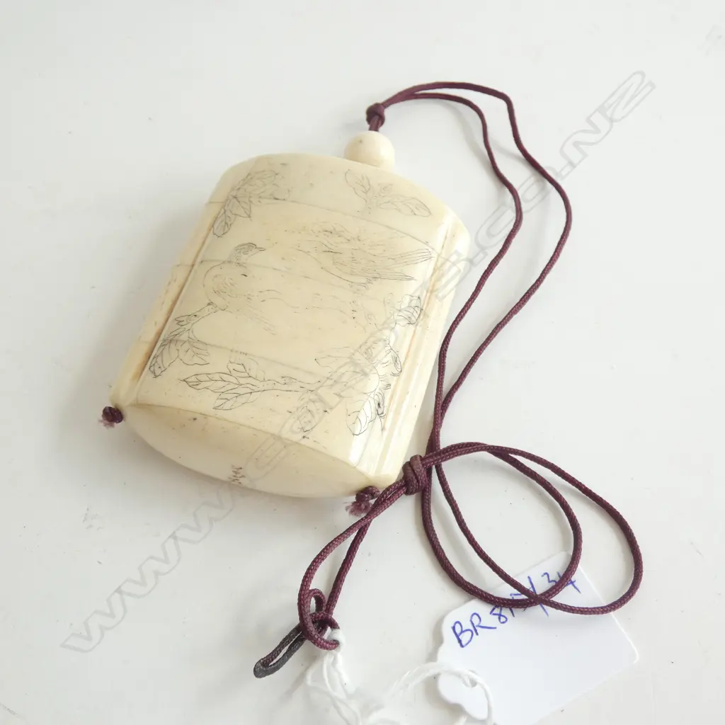 JAPANESE CARVED BONE INRO Image 1++