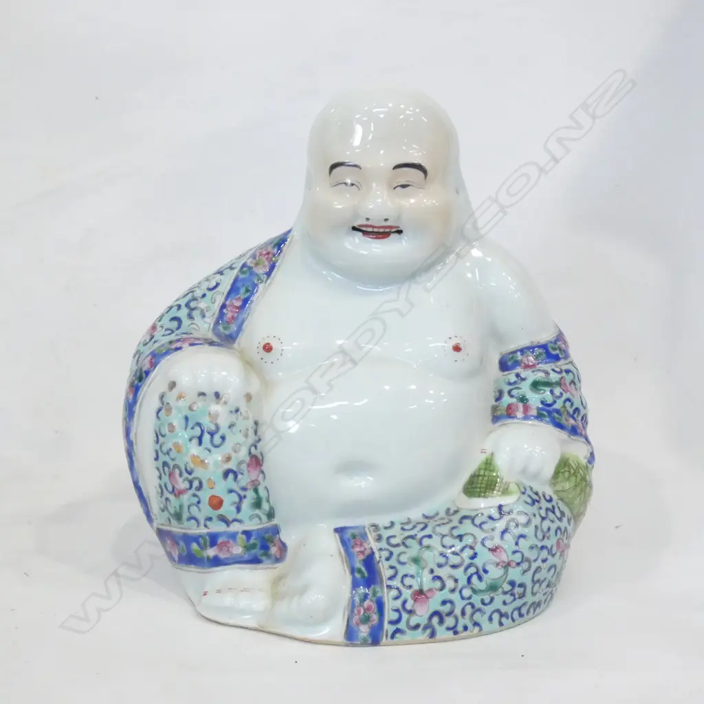 ORIENTAL CHINA SMILING BUDDHA  H. 200MM Image 1++