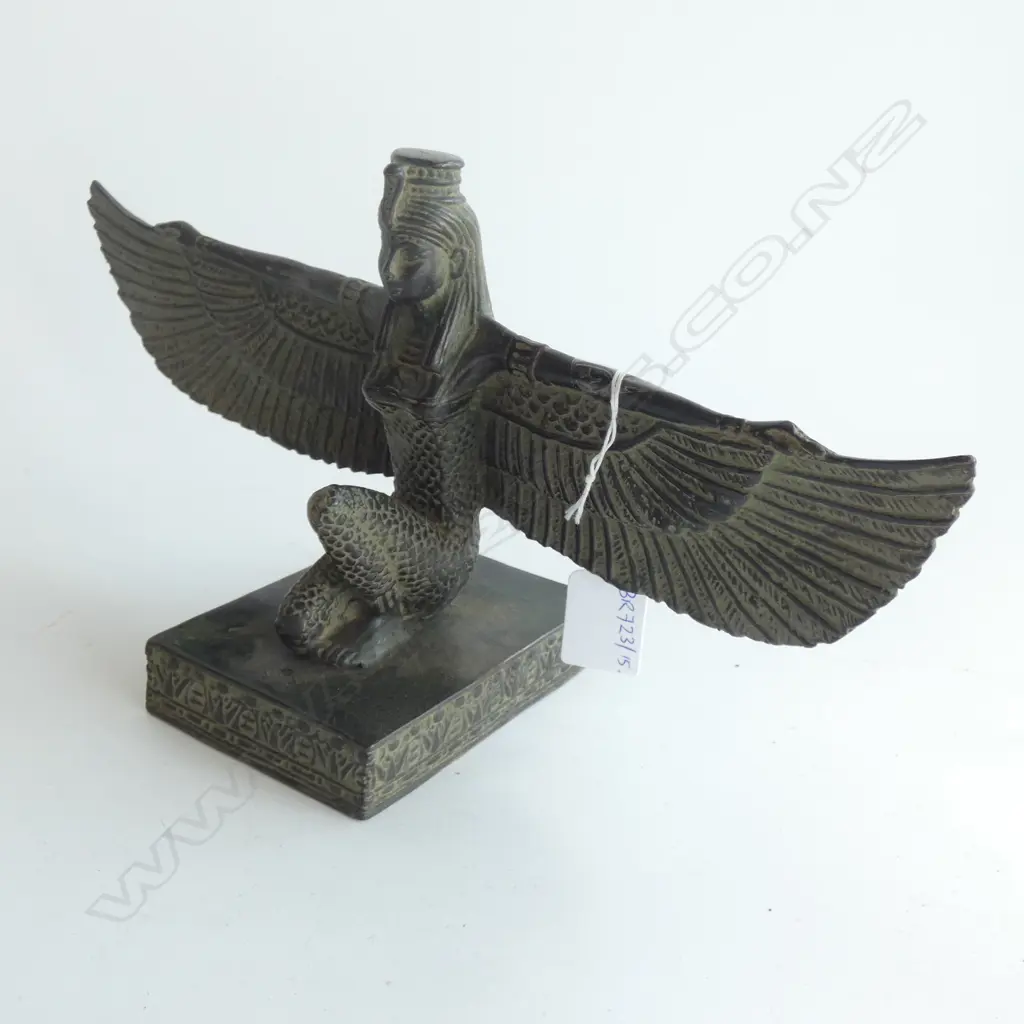 BRONZE WINGED EGYPTIAN FIGURE W.315mm Image 1++
