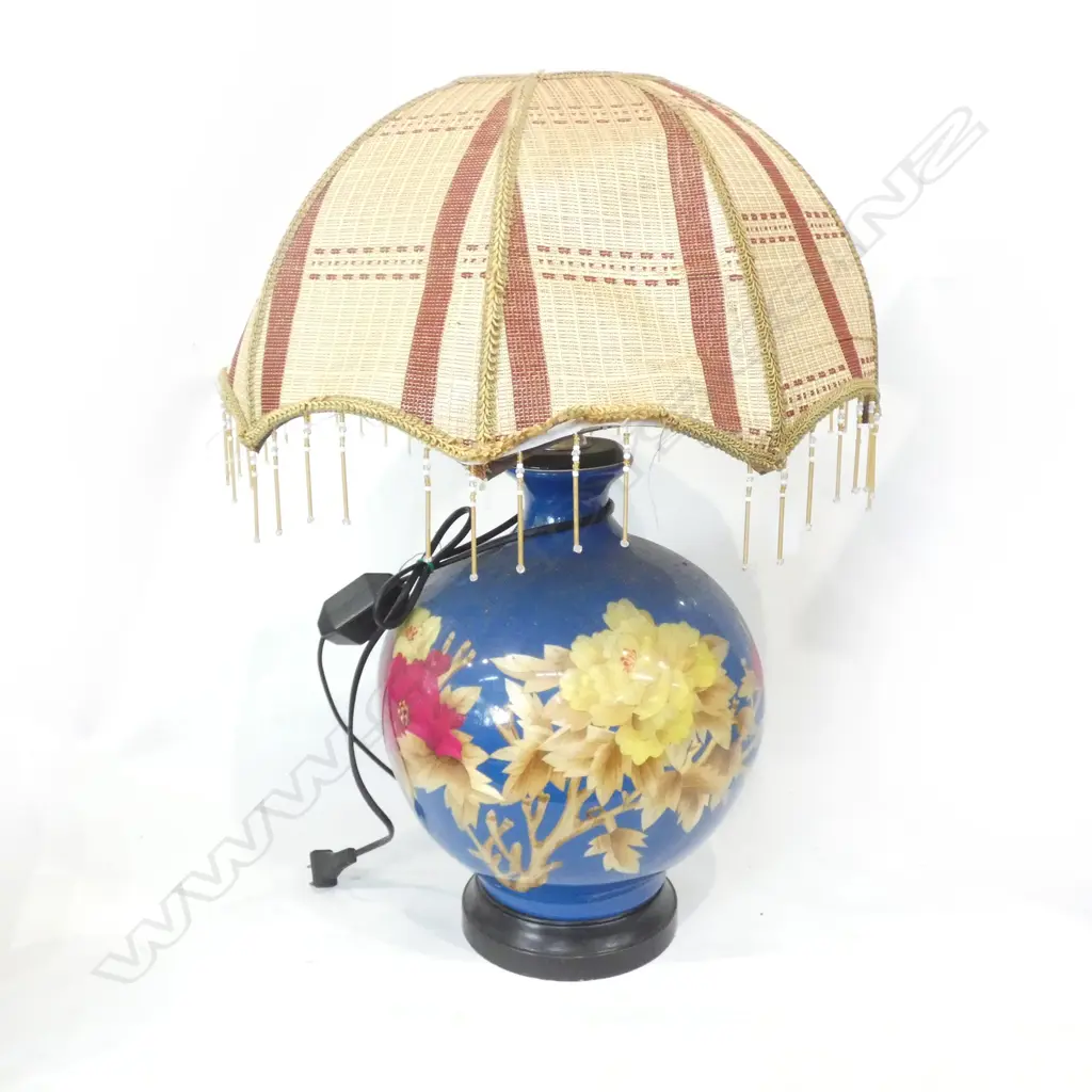 BLUE ORIENTAL TABLE LAMP H.500mm Image 1++