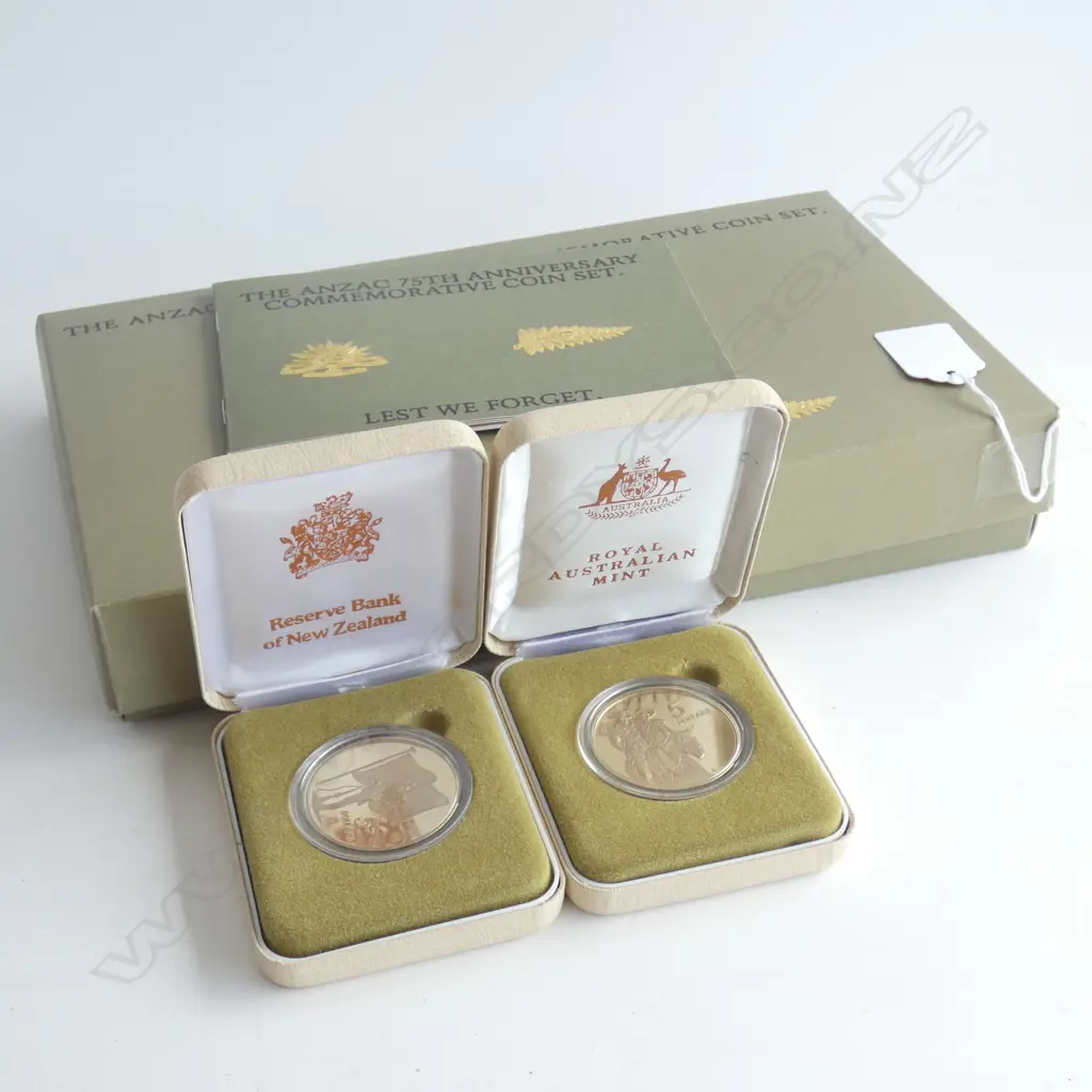 ANZAC 75th ANNIVERSARY COMMEMORATIVE COIN SET Image 1++