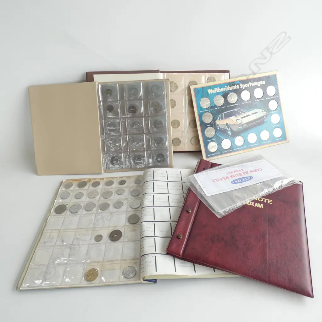 4 WORLD COIN ALBUMS (1 EMPTY) + 'SPORTWAGEN'  Image 1++