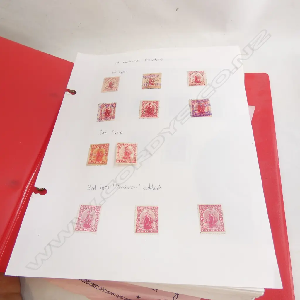 1 VOLUME NZ TASMAN STAMP ALBUM 1862 - 1993 Image 1++