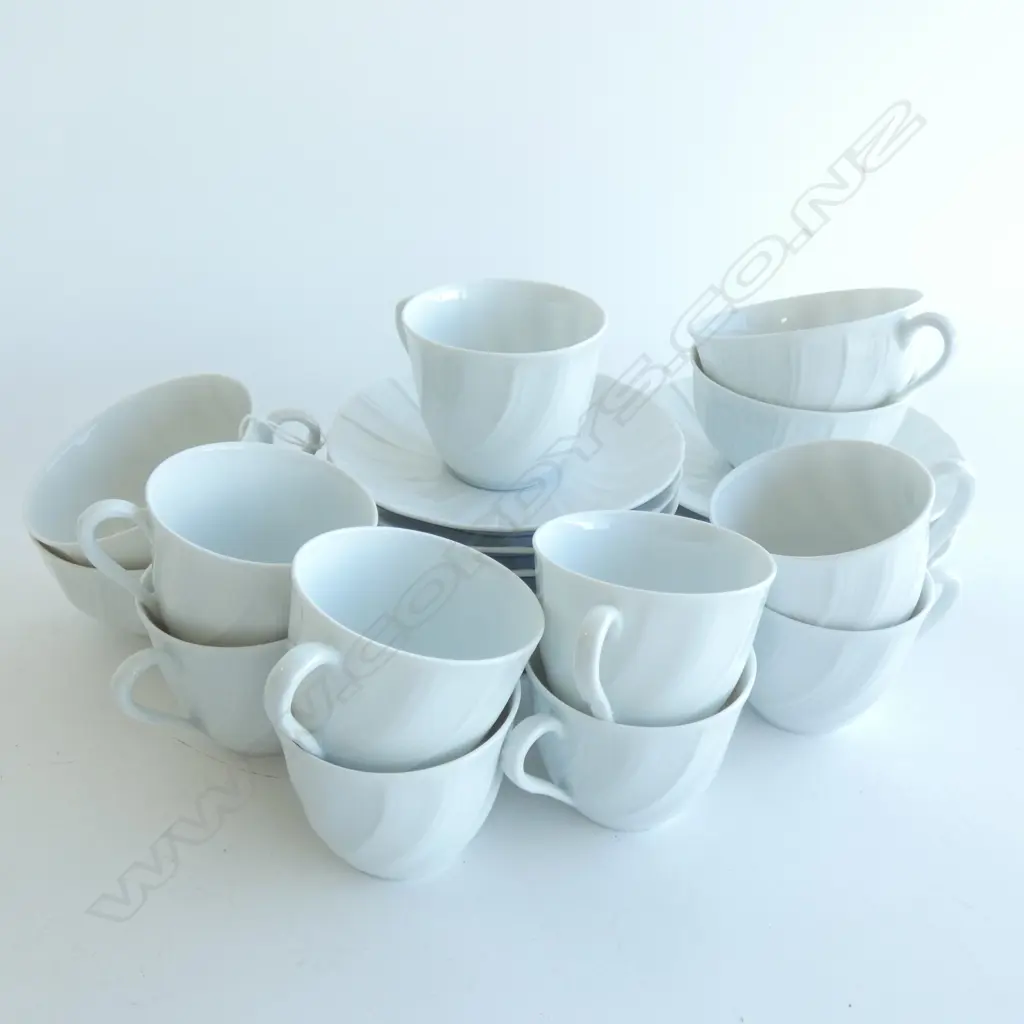 LIMOGES COFFEE & TEA SET; 4 TEA DUOS + 8 COFFEE Image 1++