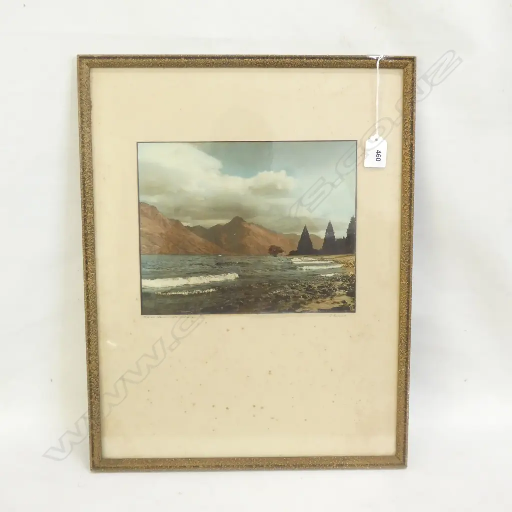 LAKE WAKATIPU - DOUGLAS BADCOCK SIGNED PHOTOGRAPH  245 X 195MM Image 1++