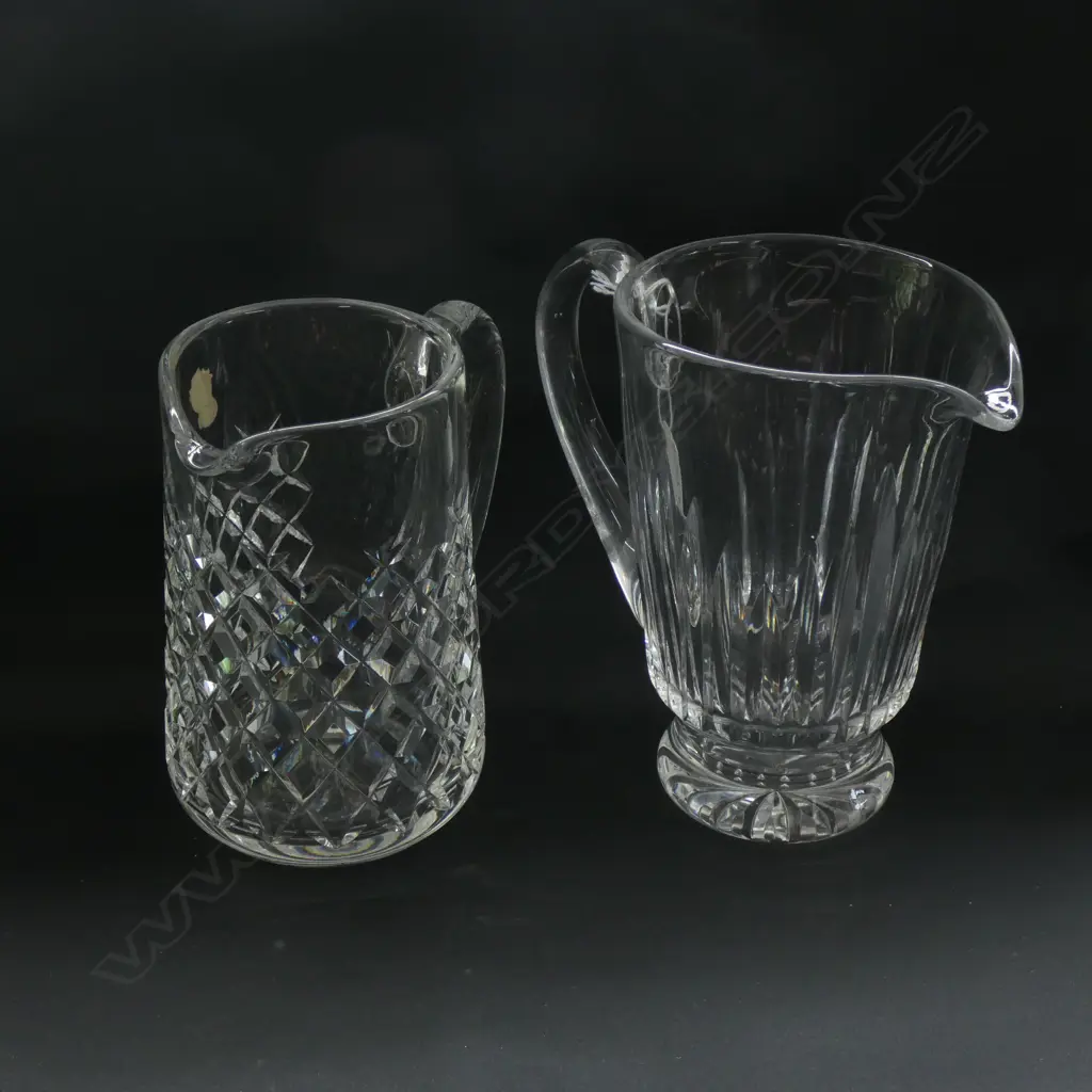 2 LARGE WATERFORD CRYSTAL JUGS AF; H.190mm Image 1++