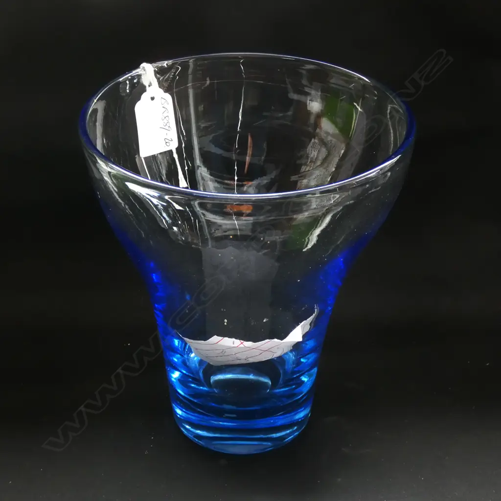 WHITEFRIARS SAPPHIRE BLUE TAPERED VASE H.185mm Image 1++