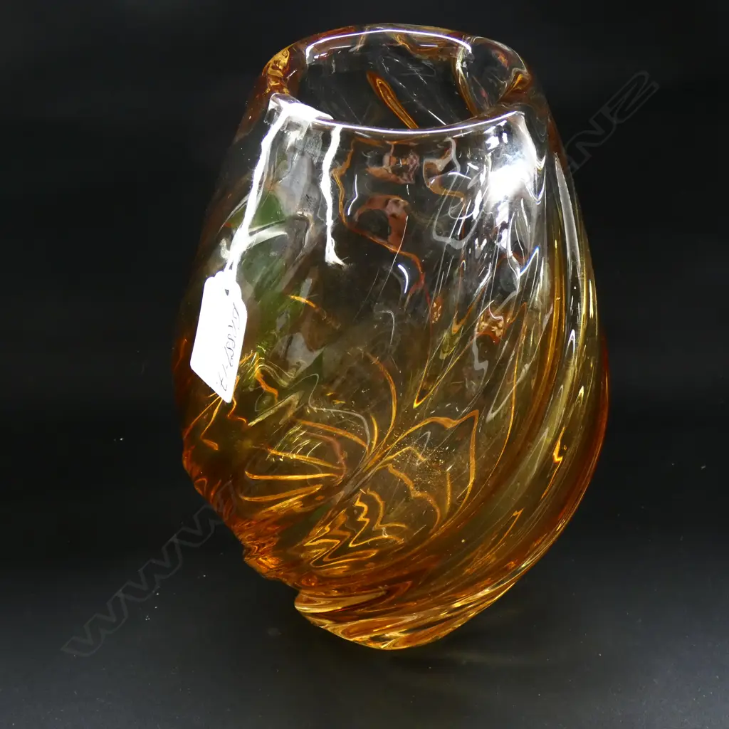WHITEFRIARS ? AMBER VASE H,185mm. Image 1++