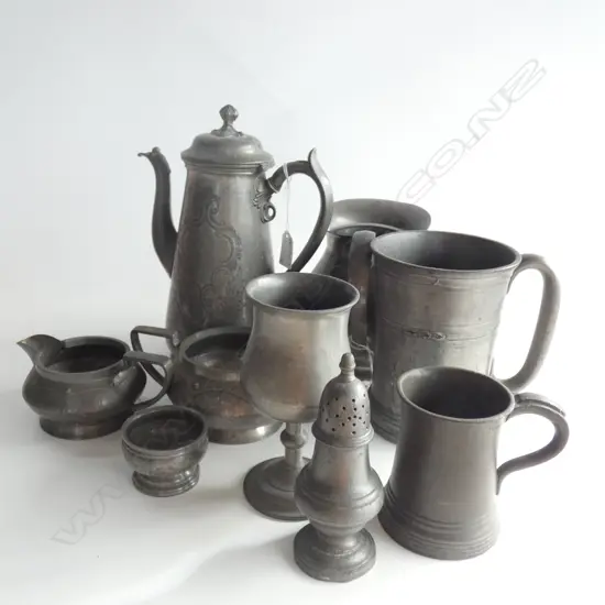 9 PCES ASST. PEWTER