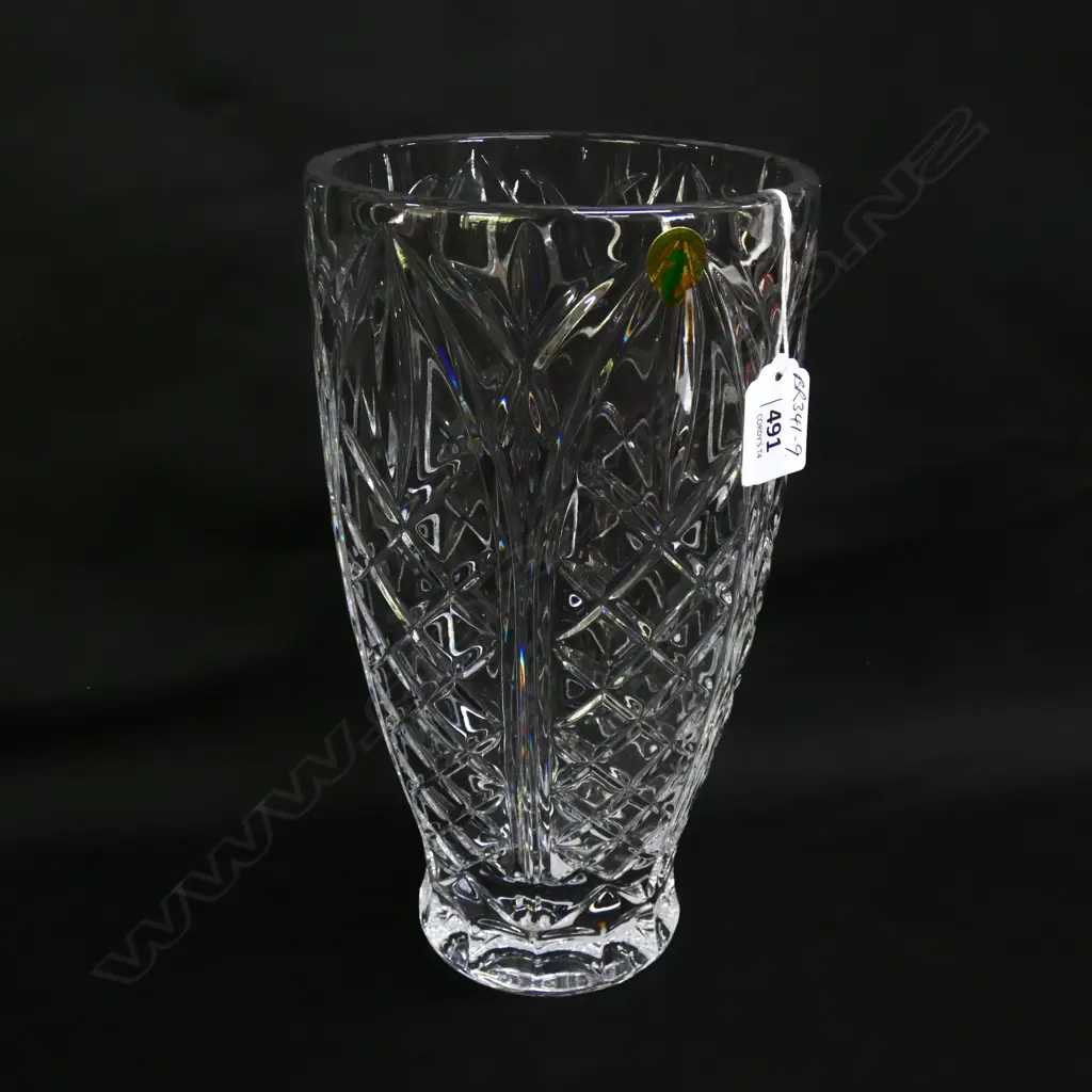 WATERFORD CRYSTAL TALL VASE H.275mm.  Image 1++
