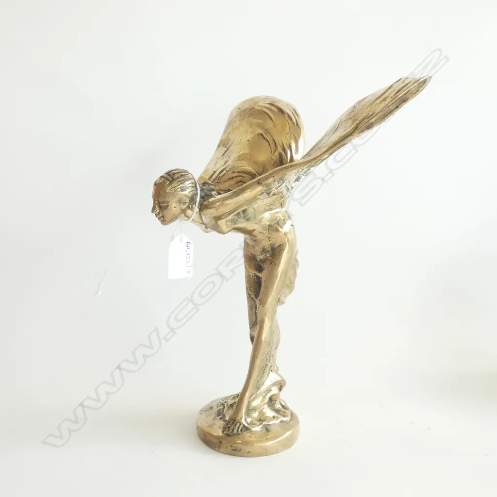 BRONZE ROLLS ROYCE STYLE WINGED WOMAN H.310mm Image 1++