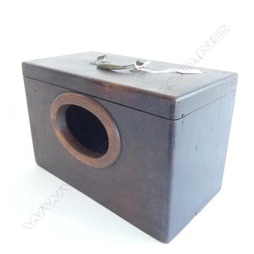 ANTIQUE CEDAR BOX MODIFIED FOR CASTING VOTES... Image 1++