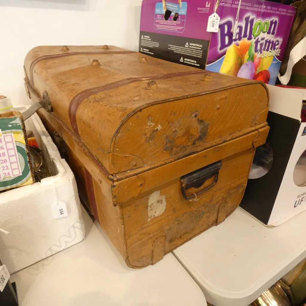 BROWN METAL TRUNK L.565mm Image 1++