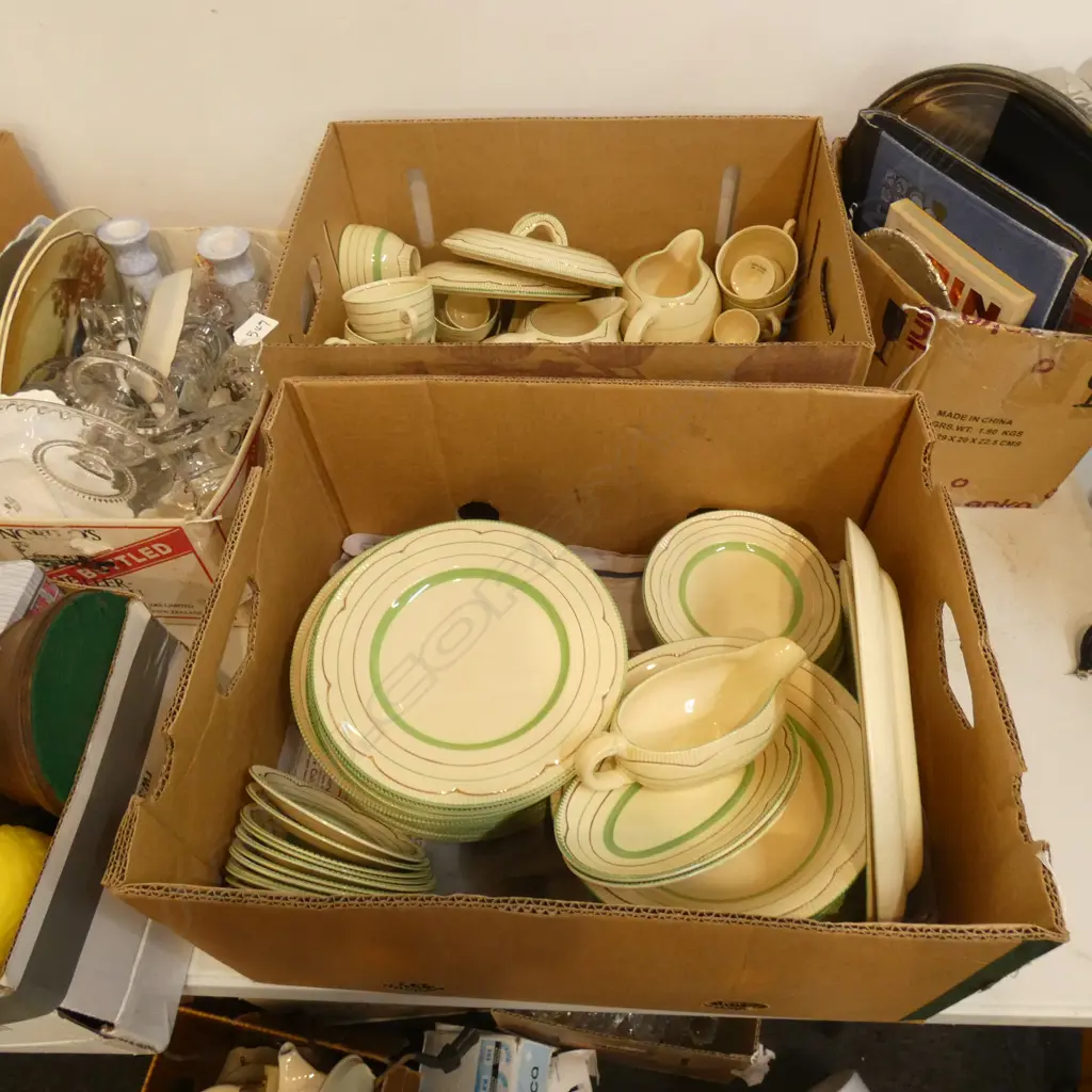 LARGE 93 PCE CLARICE CLIFF DECO DINNER SET... Image 1++