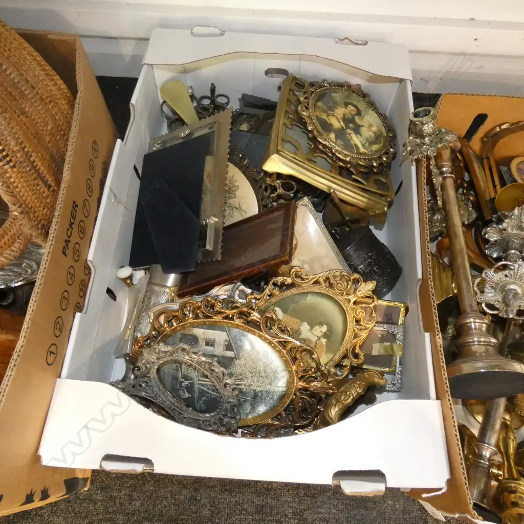 BOX LOT ASST. METAL FRAMES ETC Image 1++