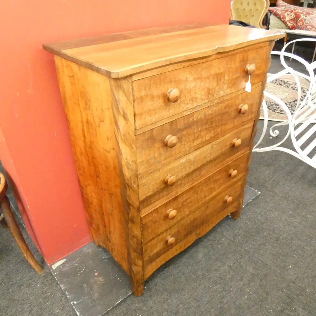 CHAPMAN TAYLOR WOODEN 5 DRAWER CHEST - 760 X 425 X 960MM Image 1++