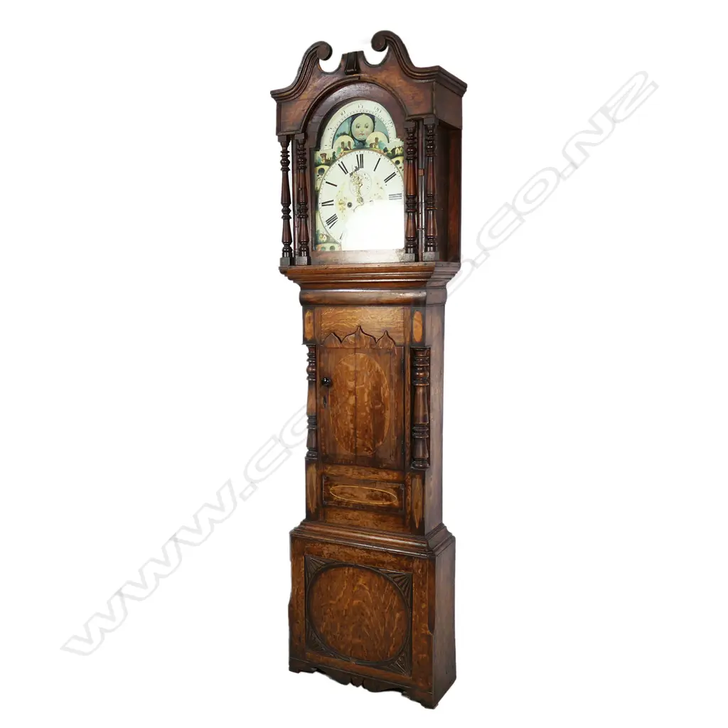 A Victorian Welsh oak longcase clock Image 1++