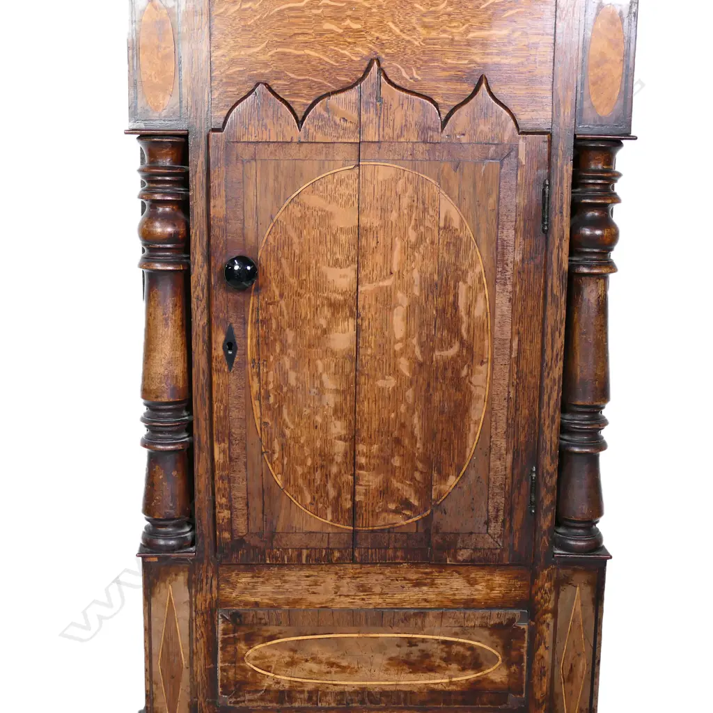 A Victorian Welsh oak longcase clock Image 1++