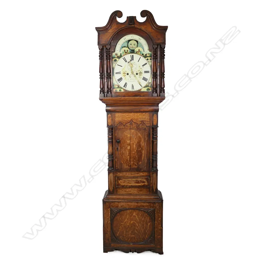 A Victorian Welsh oak longcase clock Image 1++