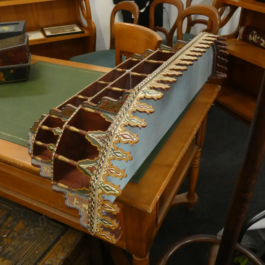 MOROCCAN SHELF; 3 TIERS & HAND PAINTED... Image 1++