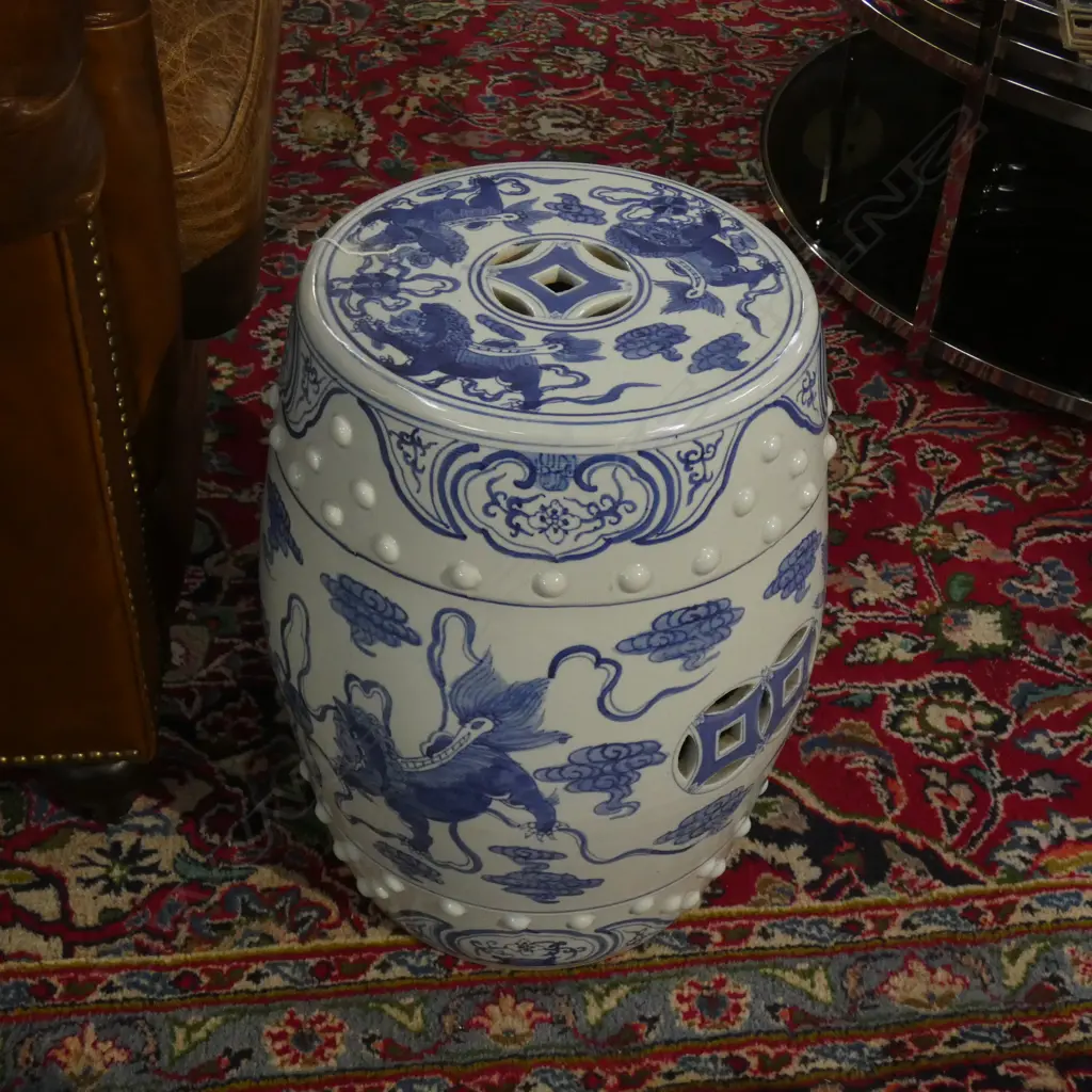 CHINESE CERAMIC GARDEN SEAT H.470mm Image 1++