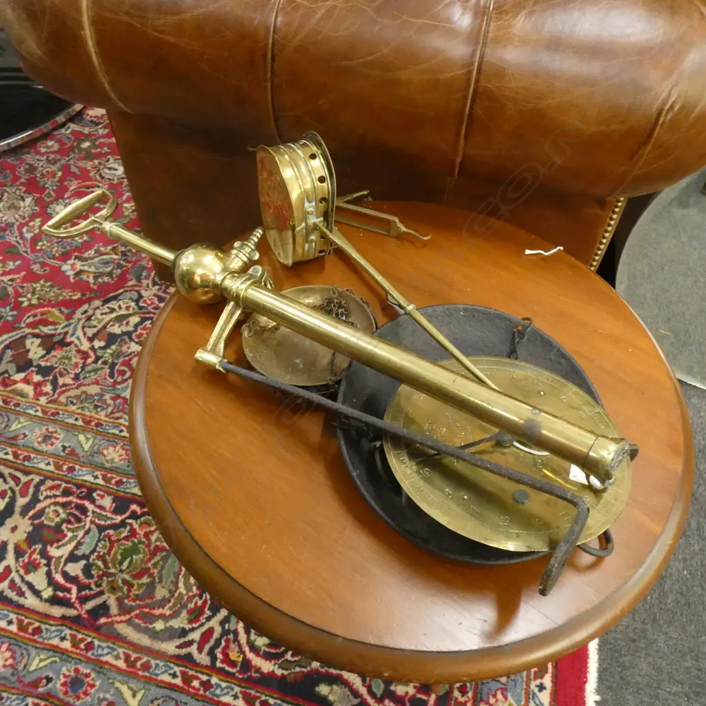 BRASS SALTER SCALES + 3 ASST. TOOLS Image 1++