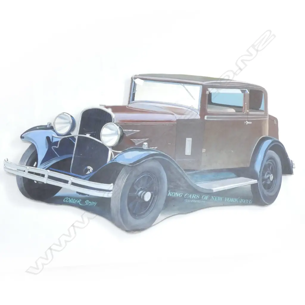 COBBER SMITH 4 'KONG CARS OF NEW YORK' OIL ON BOARD W.1170mm Image 1++