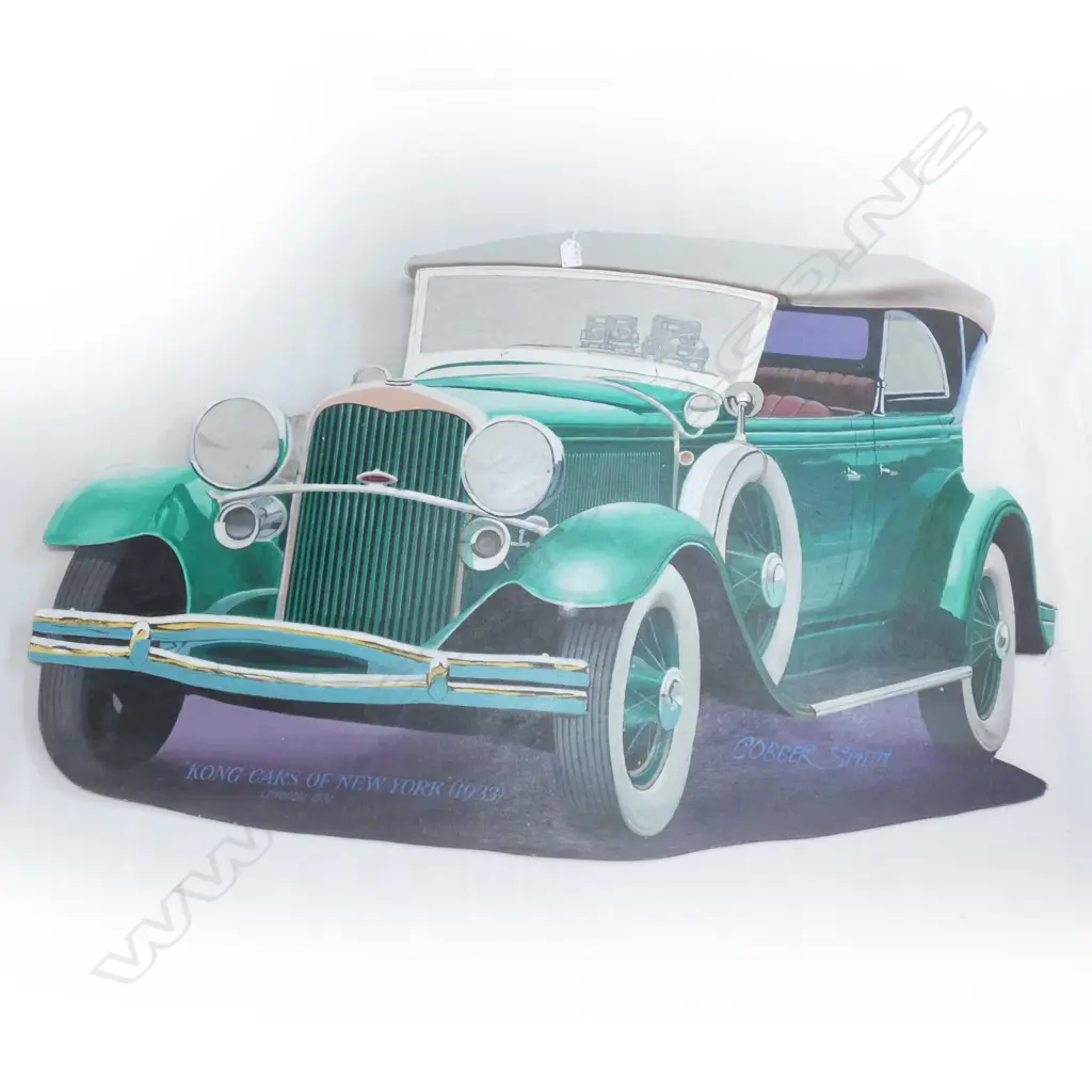 COBBER SMITH 4 'KONG CARS OF NEW YORK' OIL ON BOARD W.1170mm Image 1++