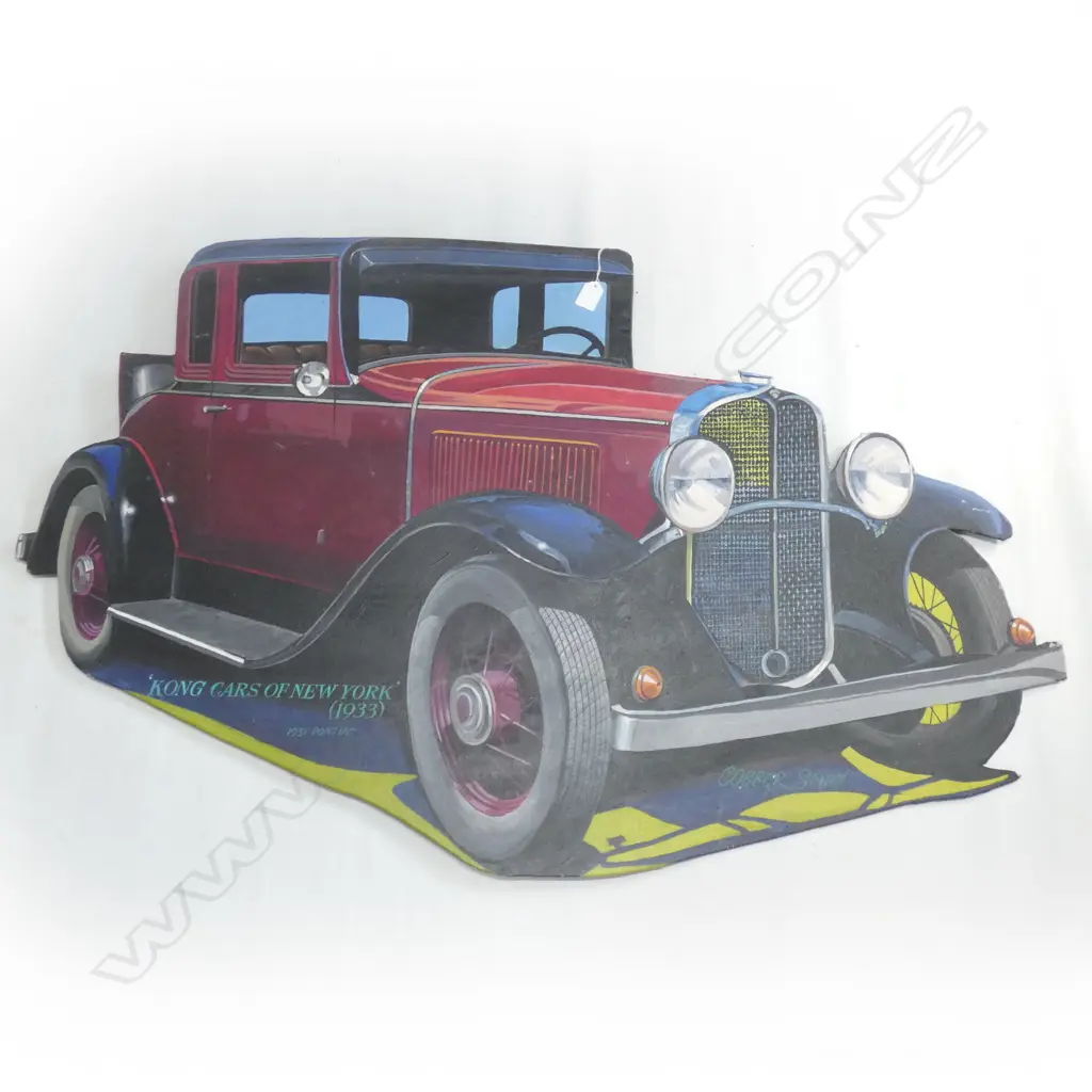 COBBER SMITH 4 'KONG CARS OF NEW YORK' OIL ON BOARD W.1180mm Image 1++