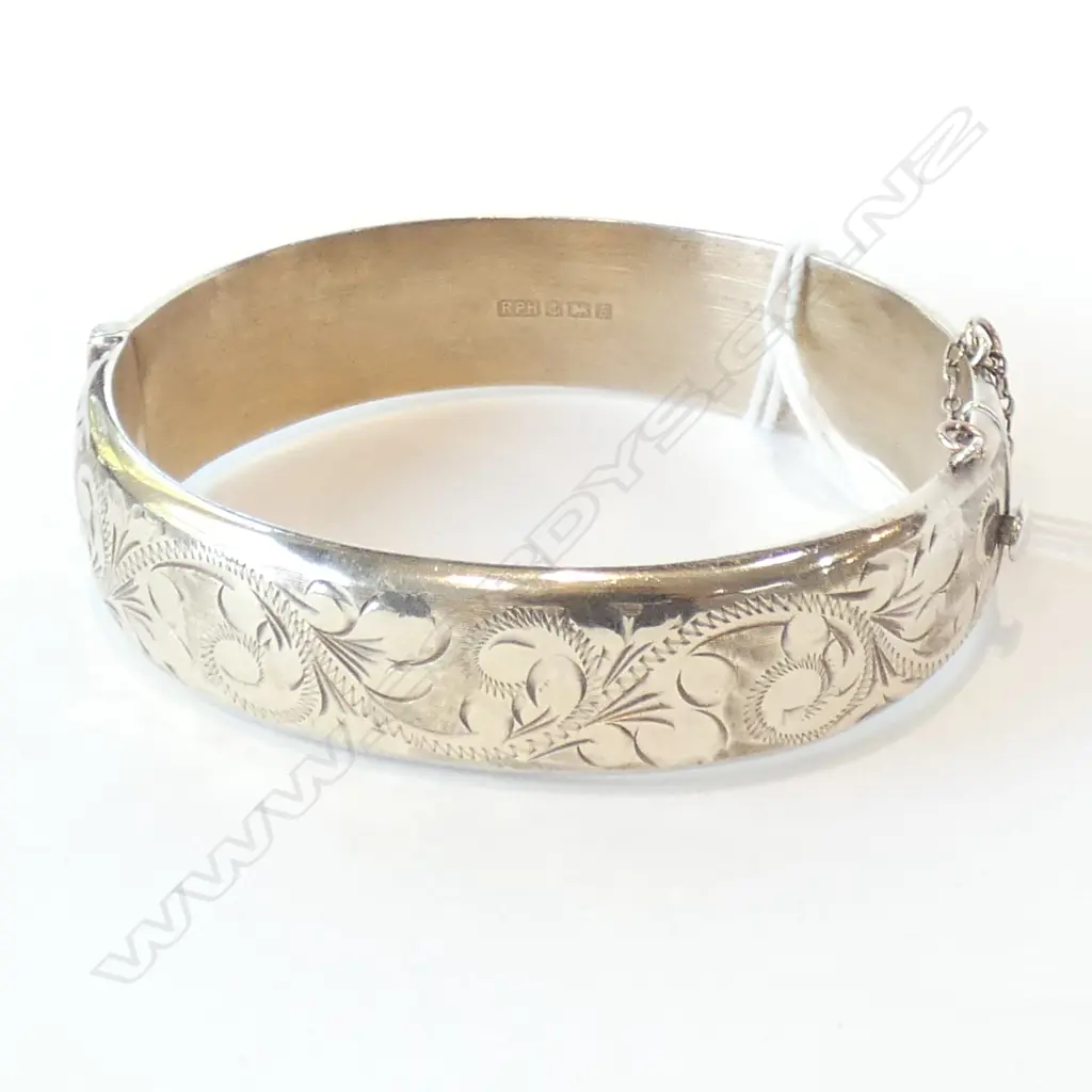 GOLD OVER SILVER HINGED BANGLE Image 1++