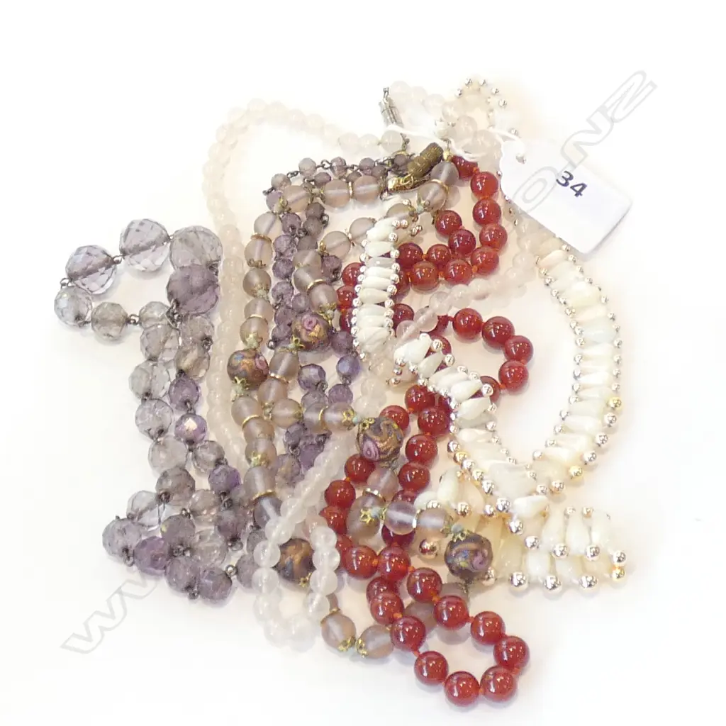 5 BEAD NECKLACES  Image 1++