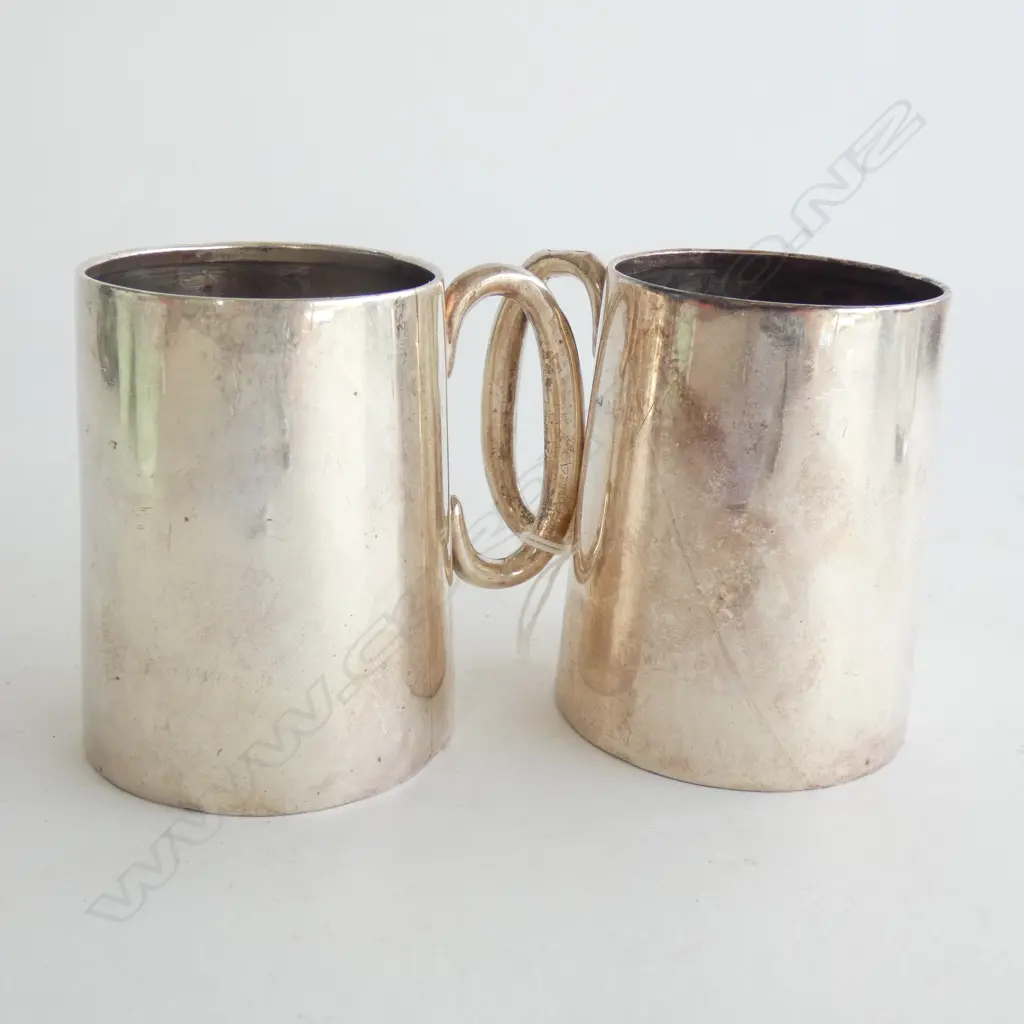 PR STG SILVER MUGS, B'HAM 1922 146 GRAMS Image 1++