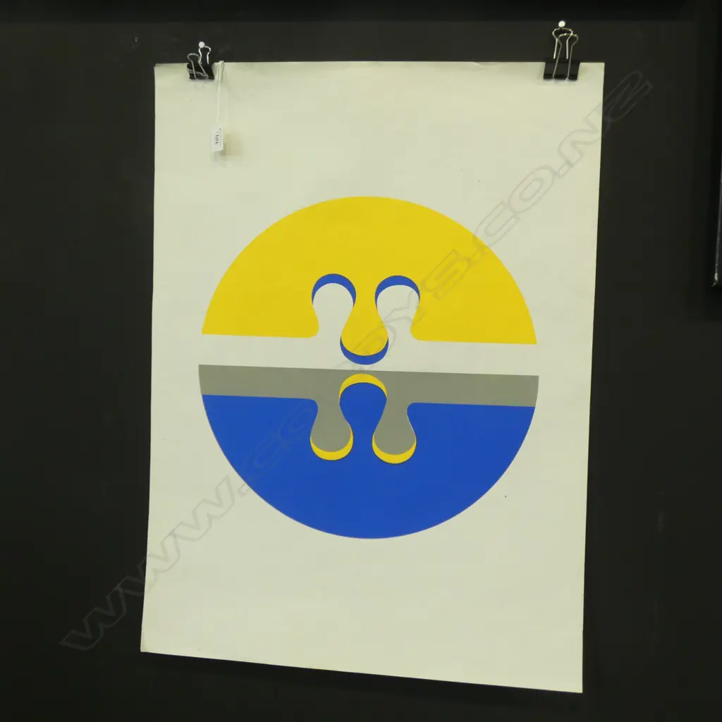 ROSS RITCHIE 'THREE' SCREENPRINT FROM THE BARRY LETT MULTIPLE SERIES1968 760 X 560 MM UNFRAMED A/F Image 1++