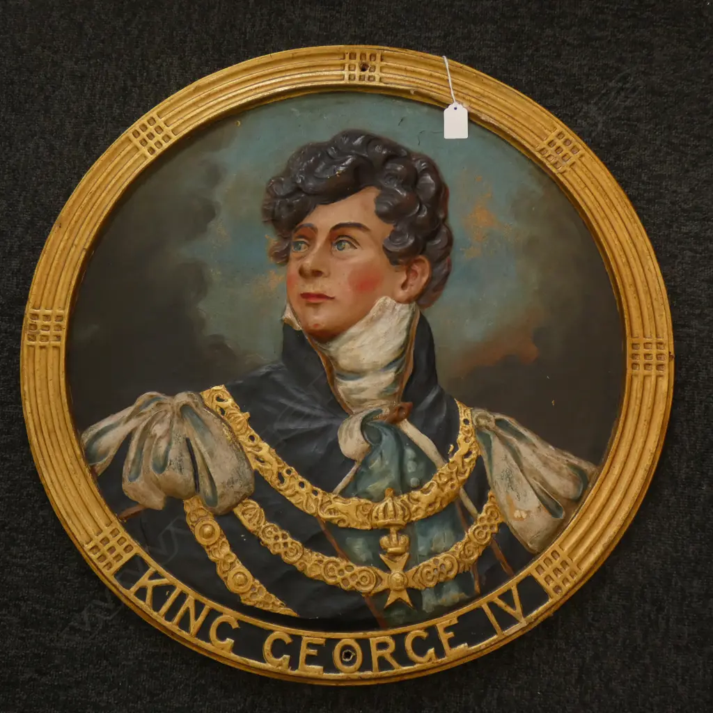 KING GEORGE IV ADVERTISING 3D SIGN 650mm dia  Image 1++