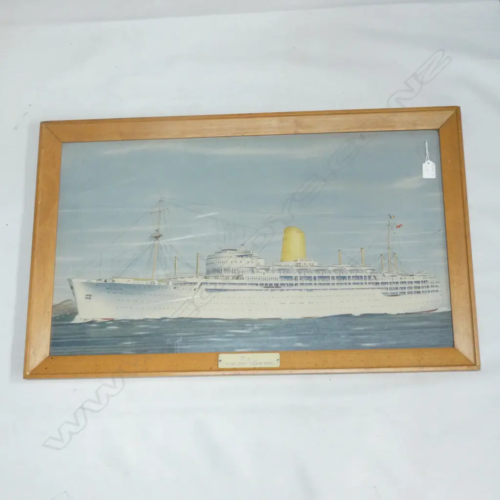 FRAMED CHROMOLITO 'P&0 ARCADIA', 425 x 750mm... Image 1++