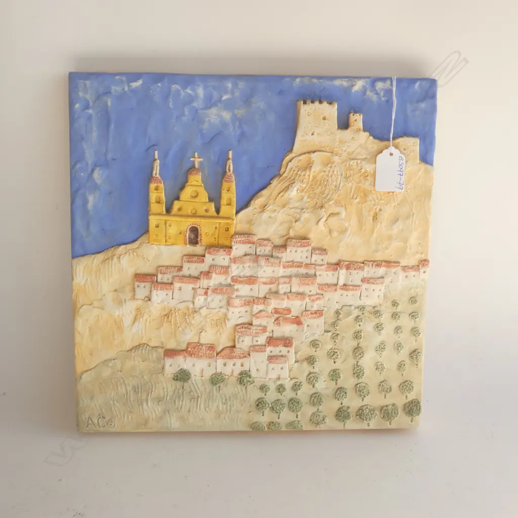 LG ANNA CHANDLER POTTERY SIGNED WALL TILE 300 X 300MM Image 1++