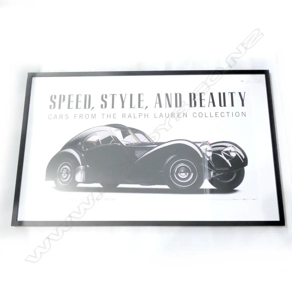 LARGE FRAMED PRINT 'SPEED, STYLE & BEAUTY' 670mmx1070mm Image 1++