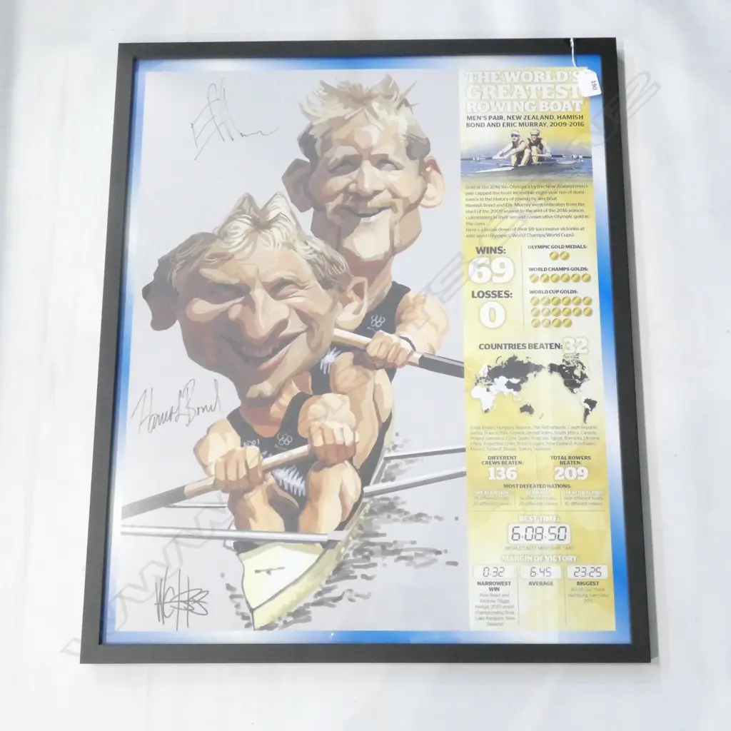 HAMISH BOND & ERIC MURRAY SIGNED POSTER BY WEBB 750x620mm Image 1++
