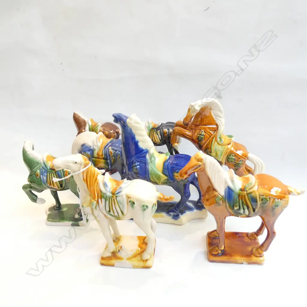 8 SANCAI GLAZE HORSES H.175mm Image 1++