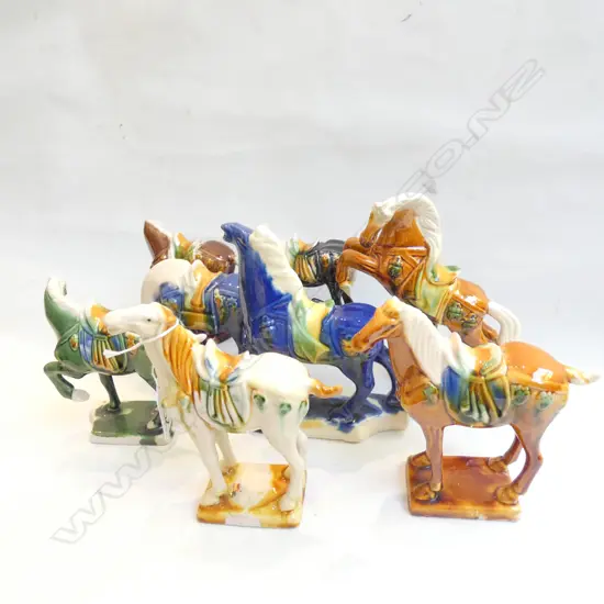 8 SANCAI GLAZE HORSES H.175mm
