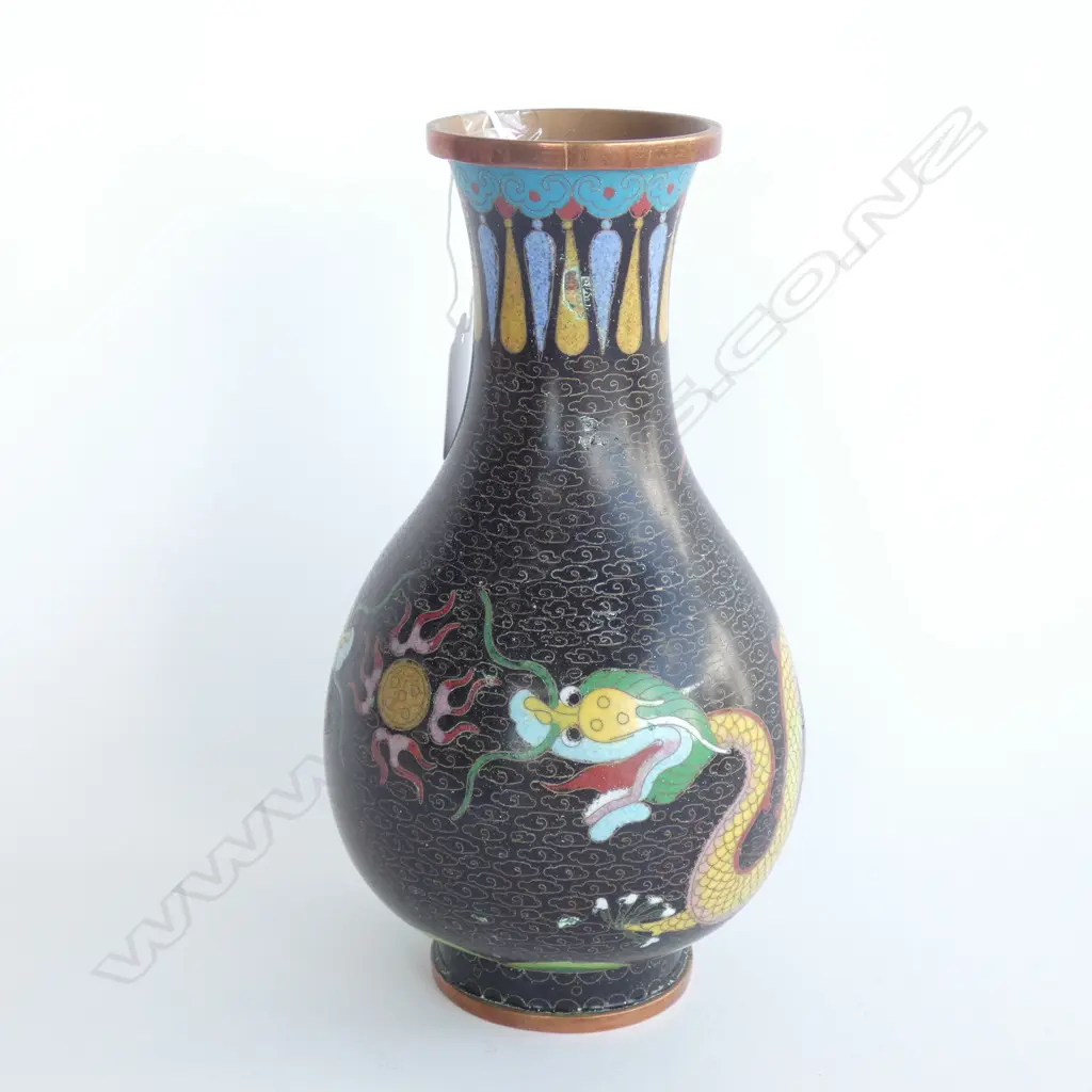 (19776) CLOISONNE DRAGON VASE H. 240MM Image 1++
